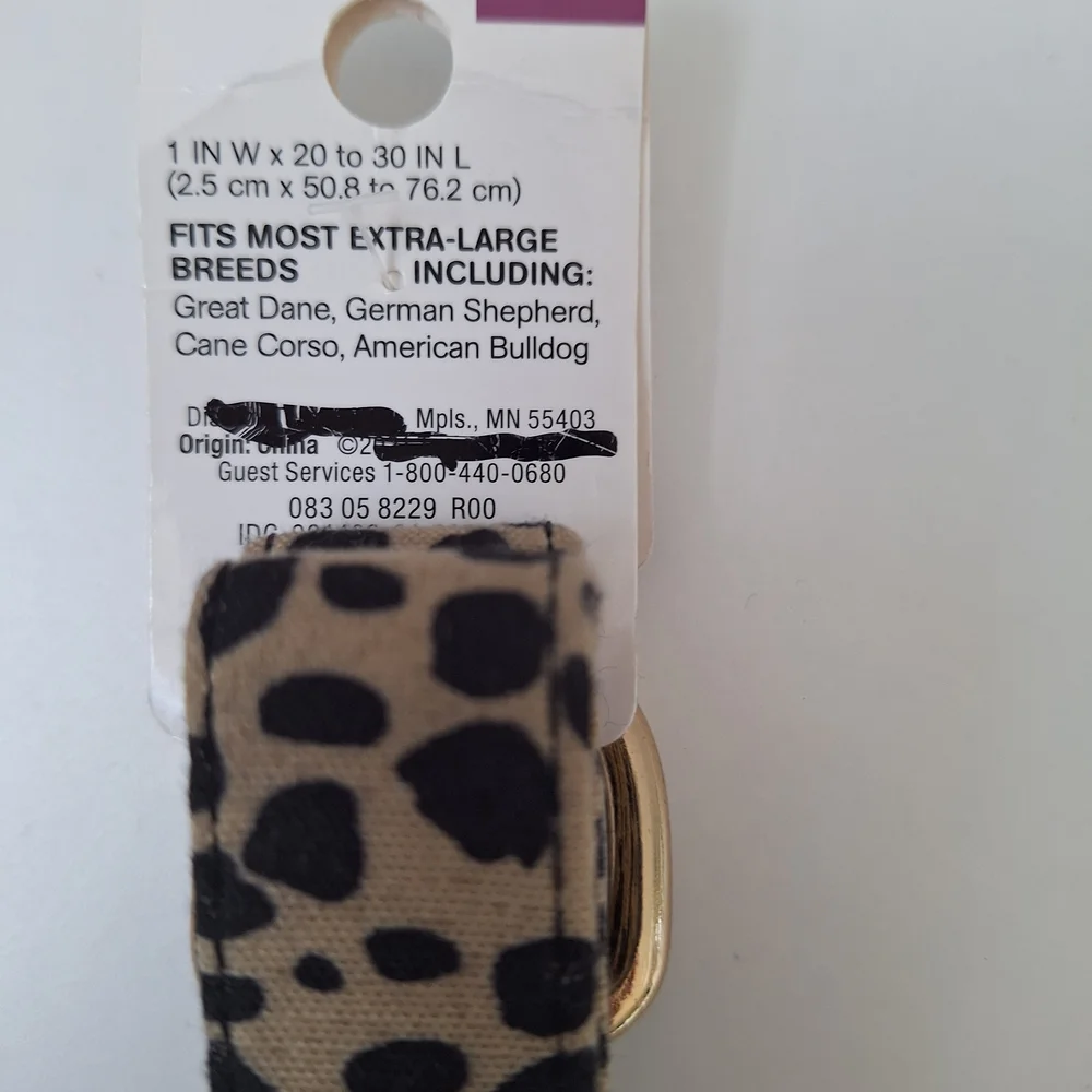 Boots & Barkley Leopard Print Dog Collar with Gold Hardware